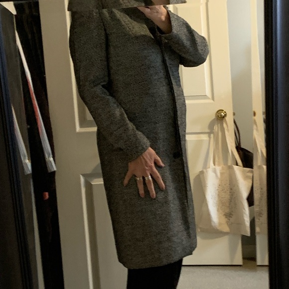 Italian tweed wool classic light coat - Picture 1 of 13
